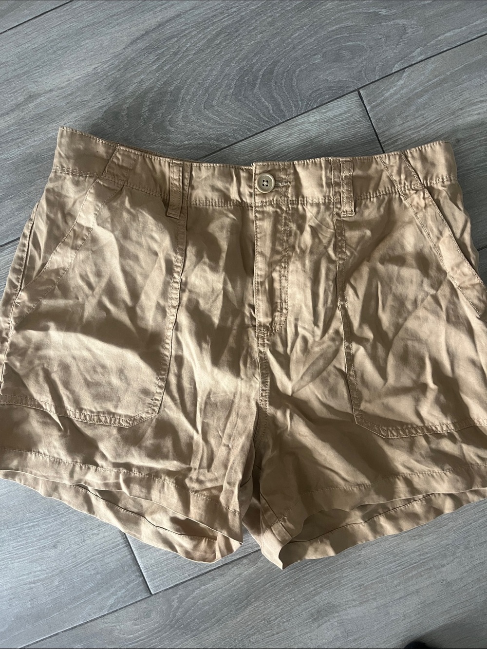 Women's Tan Utility Bermuda Shorts